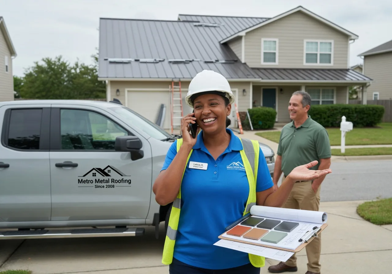 Storm Damage Metal Roof Repair in Woodburn, IN